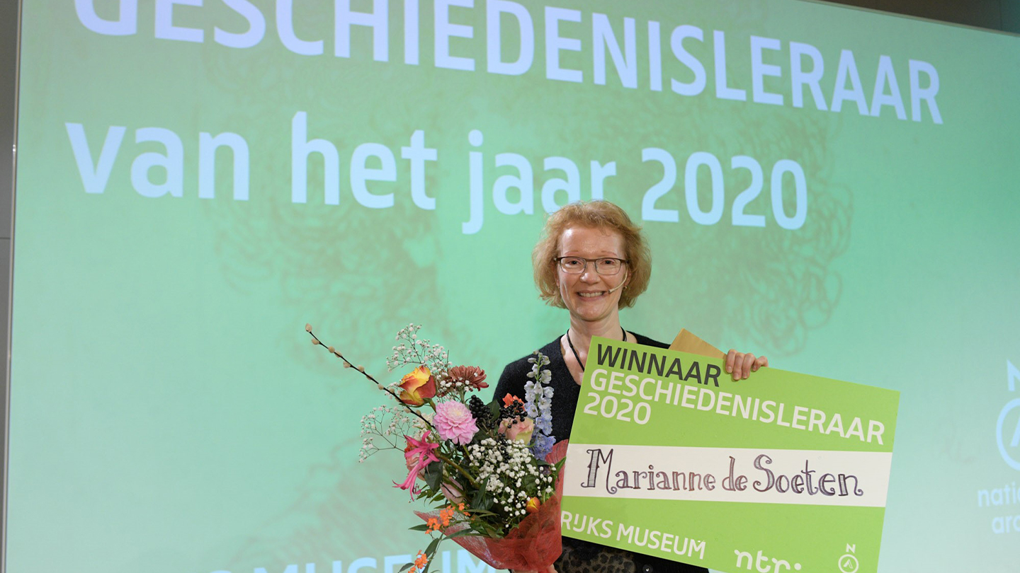 Oud-student Marianne de Soeten uitgeroepen tot Geschiedenisleraar van het jaar